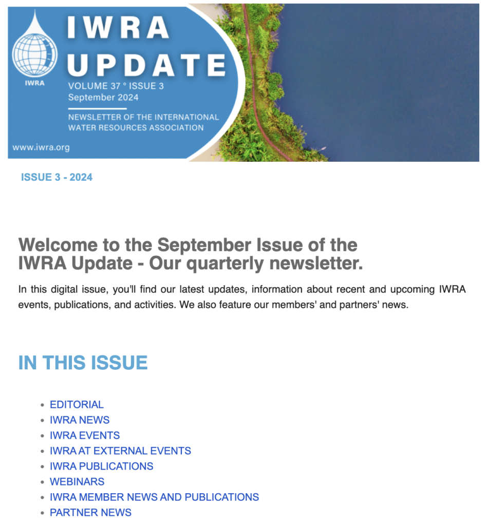 IWRA Update – September 2024